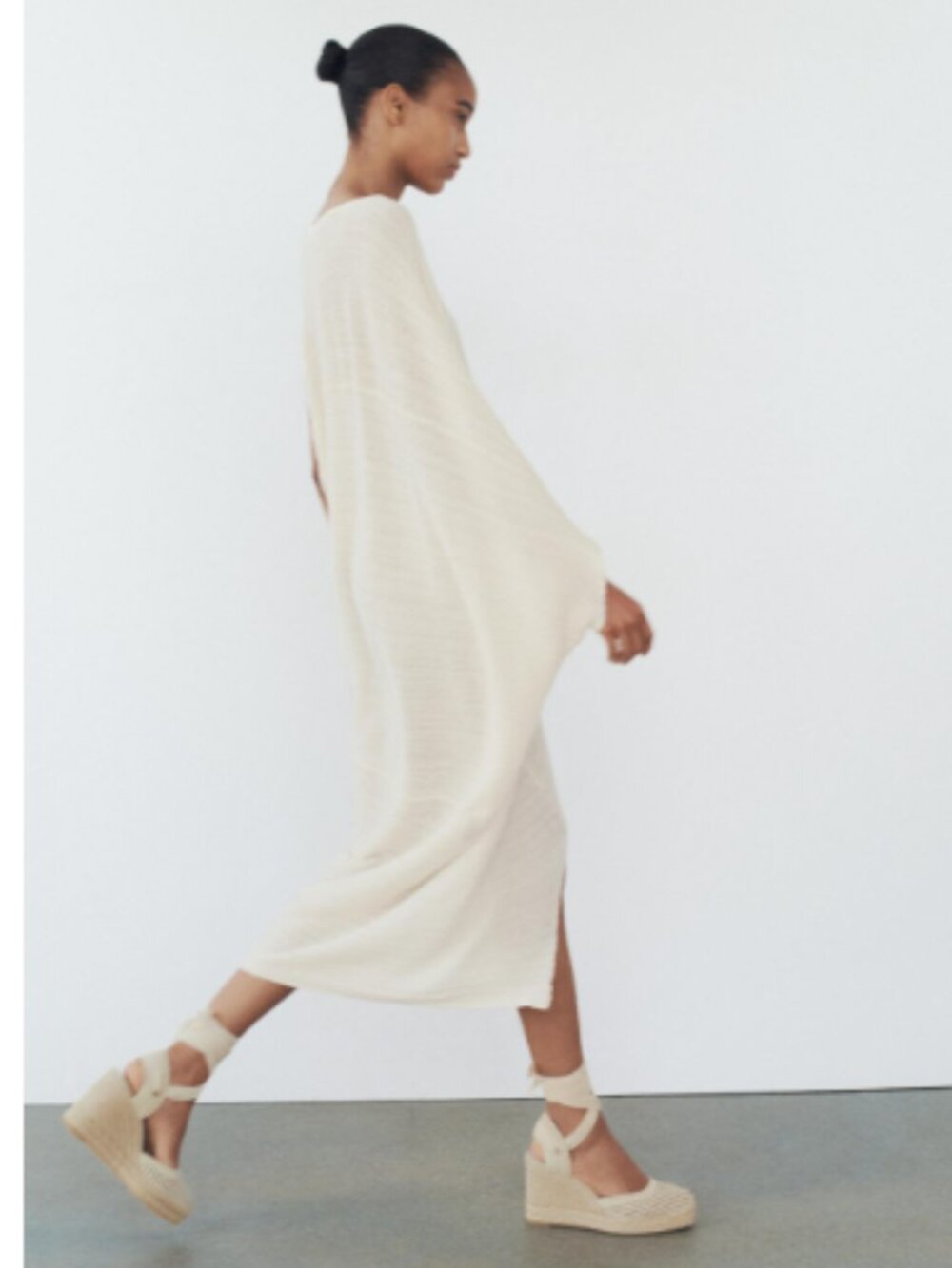 NWT Zara Woven Wedge Sandals Espadrille with Ankle Straps Size size 7 1/2 38